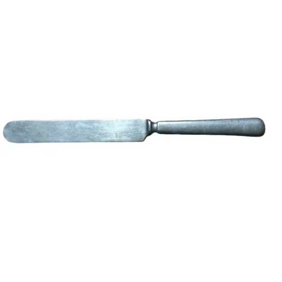 ANTIQUE VINTAGE COLLECTIBLE DINNER KNIFE 9”  ROGERS NICKEL SILVER - Picture 1 of 5
